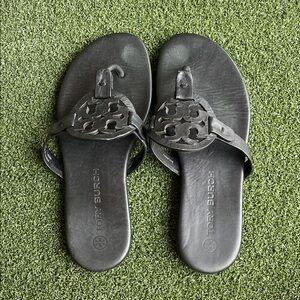 Tory Burch Black Logo Sandals